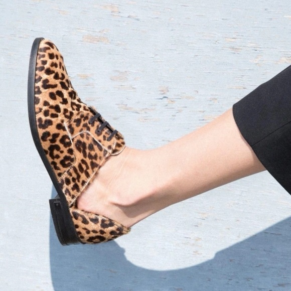 NIB Freda Salvador Cheetah Calf Hair D’Orsay Oxfords - Size 8 - Picture 2 of 10